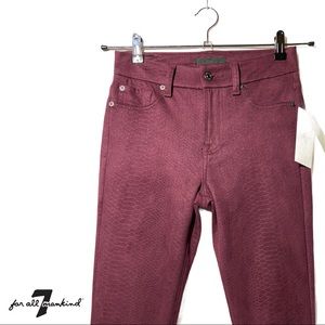 7 for All Mankind High Waist Ankle Skinny Snake